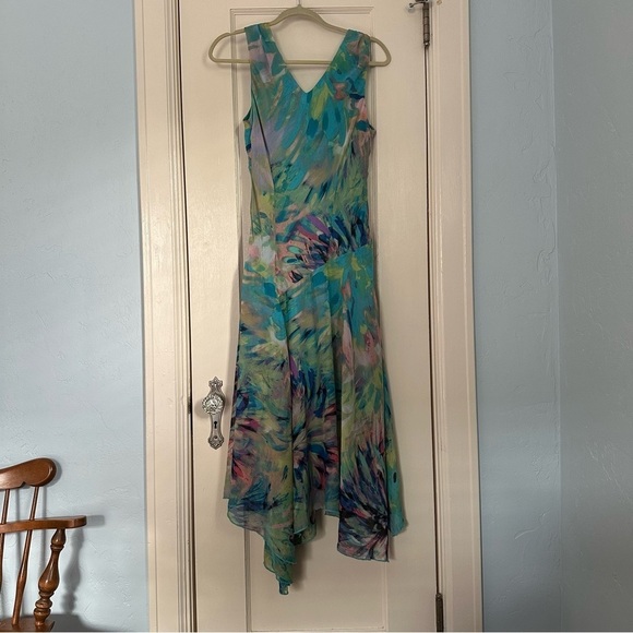 Rabbit Rabbit Rabbit Dress Asymmetrical Babydoll V-neck Drop Waist Fairy Sz 12 - Picture 3 of 14